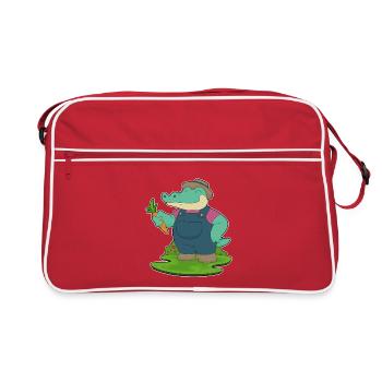 Crocodile Farmer Carrot Farm - Retro Bag - red/white - Front
