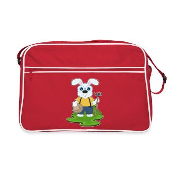 Ferme de l’éleveur de lapins Harke - Sac Retro - rouge/blanc - Devant