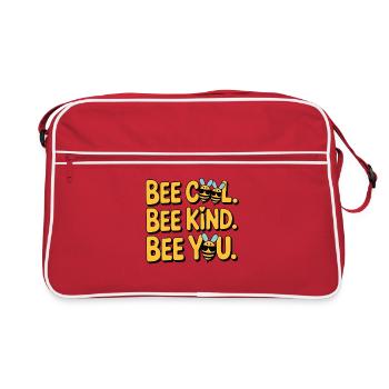 Bee Cool Bee Kind Bee You - Retro Tasche - Rot/Weiß - Vorne