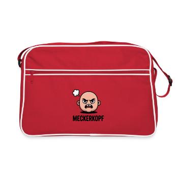 Meckerkopf Lustiger Miesepeter Cartoon - Sac Retro - rouge/blanc - Devant