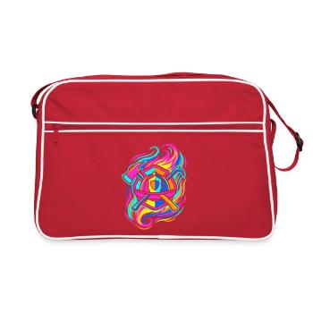 Emblème du pompier - Sac Retro - rouge/blanc - Devant