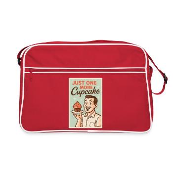 Encore un cupcake | Cupcake Humour Rétro - Sac Retro - rouge/blanc - Devant