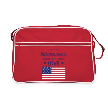 Unabhängigkeit und Liebe Vereinigte Staaten - Retro Tasche - Rot/Weiß - Vorne