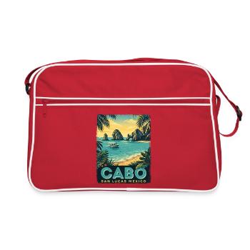 Croisière rétro des vacances de printemps à Cabo San Lucas, Mexique - Sac Retro - rouge/blanc - Devant
