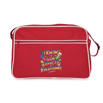 Pharmacien de détail que je connais : les soins secondaires en pharmacie - Sac Retro - rouge/blanc - Devant