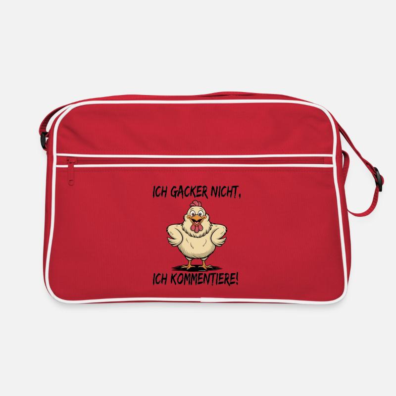 Je ne caquette pas, je commente drôle de poule Sac Retro