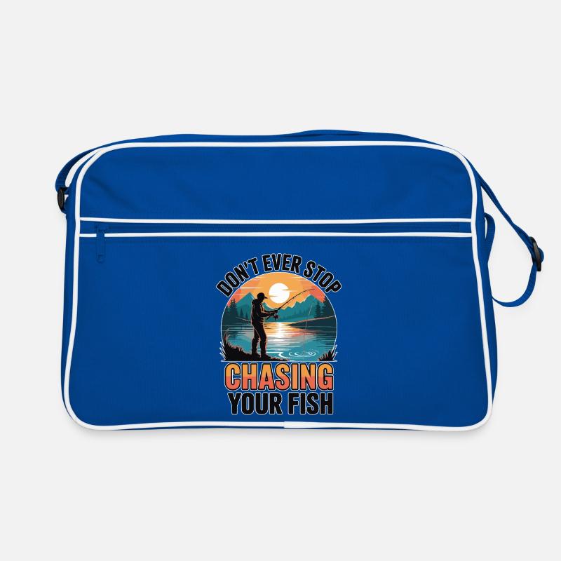 Don't Ever Stop Chasing Your Fish Retro Tasche