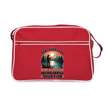 Don't Ever Stop Chasing Your Fish - Retro Bag - red/white - Front