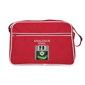 Disquette analogique à l’ancienne naturelle - Sac Retro - rouge/blanc - Devant