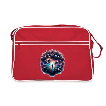 Astral Peacock Cosmos - Retro Bag - red/white - Front