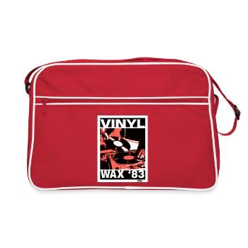 Vinyl Wax 83 – DJ Turntable Poster - Retro Bag - red/white - Front