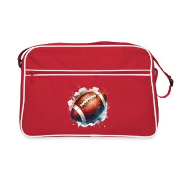 Éclaboussure de football aquarelle - Sac Retro - rouge/blanc - Devant