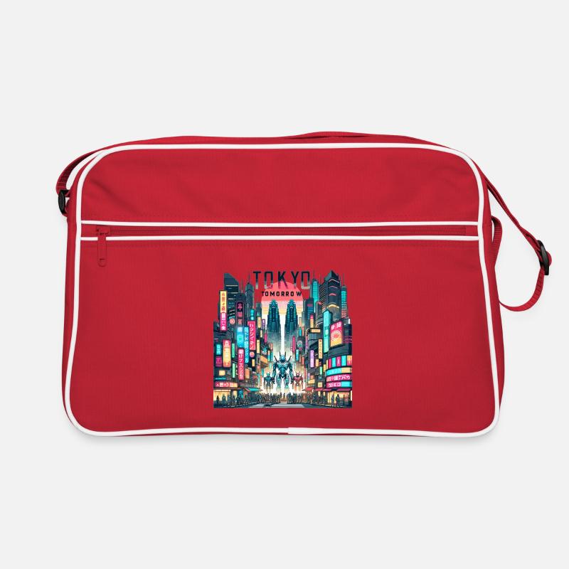 Tokio Neonrobotik Morgen Retro Tasche