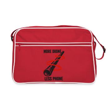 More Drone, Less Mobile Phone | Didgeridoo - Retro Bag - red/white - Front