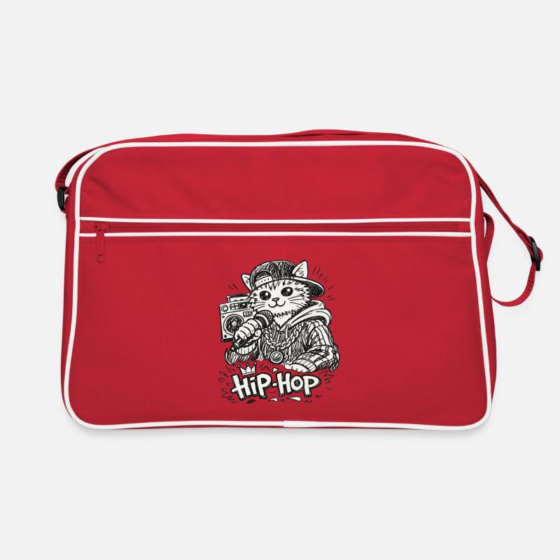 Cat HipHop Microphone Style Retro Bag