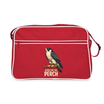 Born to the Hide | Falconry Bird of Prey - Retro Bag - red/white - Front