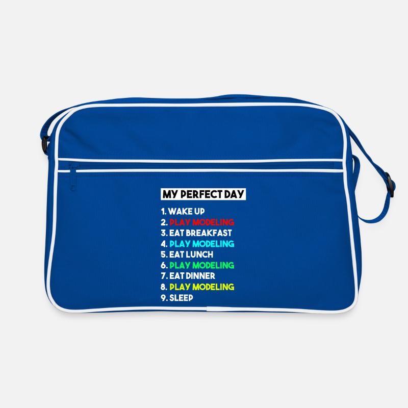 Slogan de routine de modélisation à l’échelle de ma journée parfaite Sac Retro