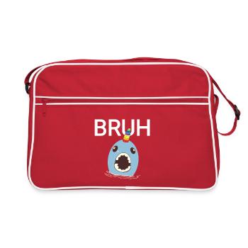 Les poissons, un peu esthétiques kawaii, incapables de voler - Sac Retro - rouge/blanc - Devant