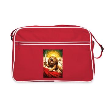 Lion Perse Drapeau iranien - Sac Retro - rouge/blanc - Devant