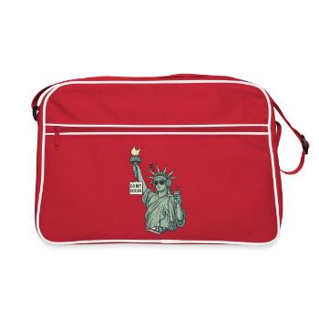 Statue of Liberty Do Not Disturb Coffee Design - Retro Bag - red/white - Front