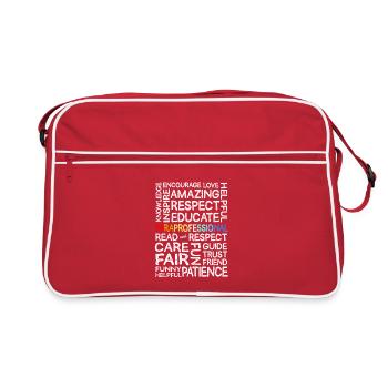 Paraprofessional Paraeducator Lehrerassistent - Retro Tasche - Rot/Weiß - Vorne