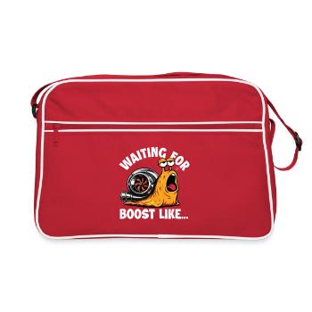 Warten auf Boost wie Turbo JDM - Retro Tasche - Rot/Weiß - Vorne