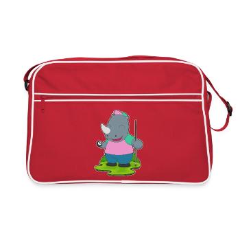 Nashorn Billiard Queue Sport - Retro Tasche - Rot/Weiß - Vorne