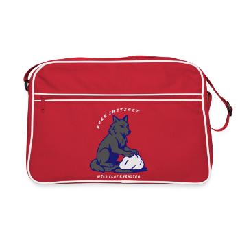 Wolf Instinct: Clay Kneading - Retro Bag - red/white - Front