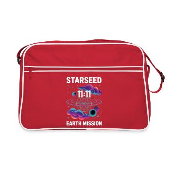 Starseed Earth Mission 11:11 - Retro Bag - red/white - Front