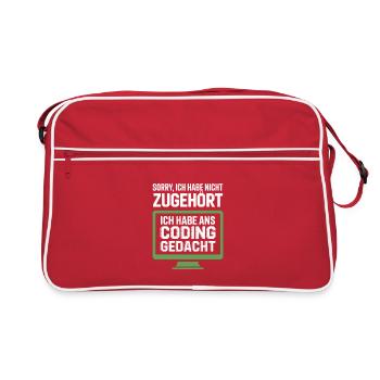 Coding Thinking instead of belonging - Retro Bag - red/white - Front