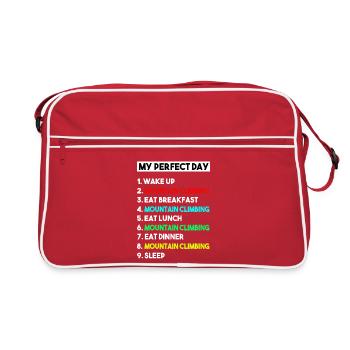 My Mountain Climbing Perfect Day Routine Art - Retro Bag - red/white - Front