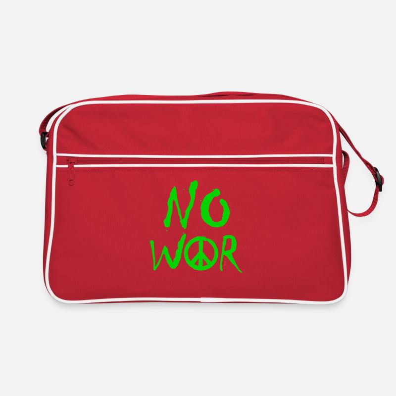 NO WAR – Statement for peace against war Retro Bag