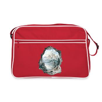 Montagnes - Sac Retro - rouge/blanc - Devant