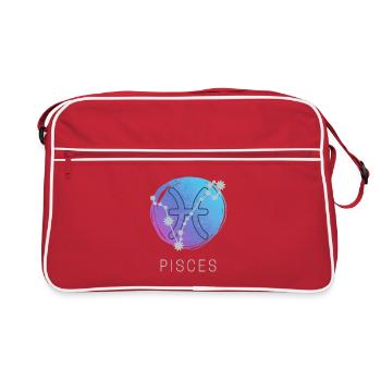 Pisces Pisces Zodiac Horoscope Astrology - Retro Bag - red/white - Front