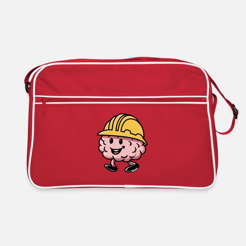 Brain Builder Schutzhelm Retro Tasche
