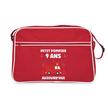 Pompier 9 ans Aujourd hui - Sac Retro - rouge/blanc - Devant