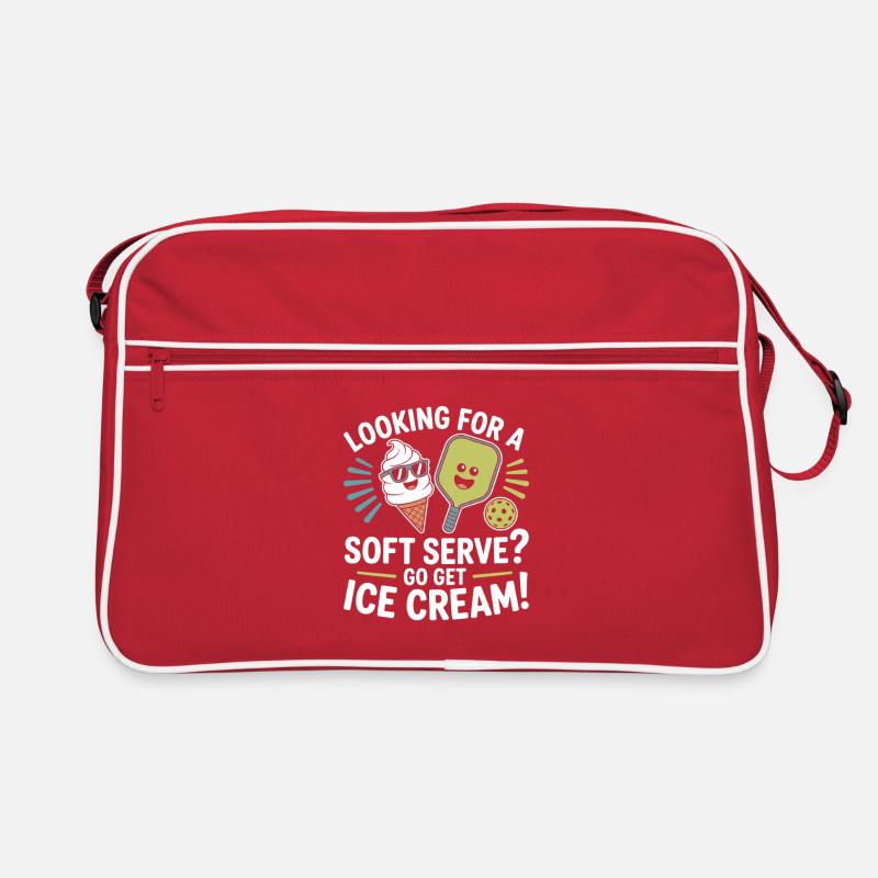 Pickleball Player Looking For Soft Serve Dinking Retro Bag