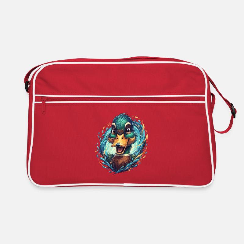 Fröhlicher Wasservogel Splash Retro Tasche