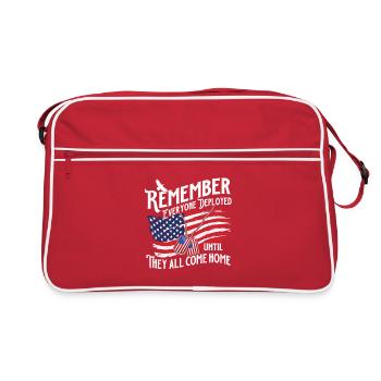 Remember Deployed Until They All Come Home - Retro Bag - red/white - Front