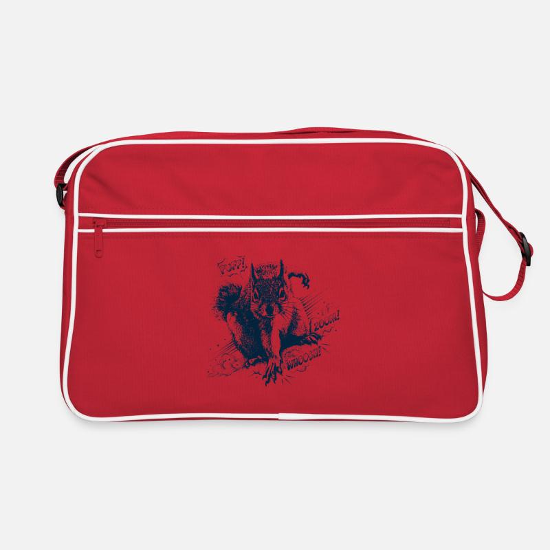 Eichhörnchen Superhero Retro Tasche