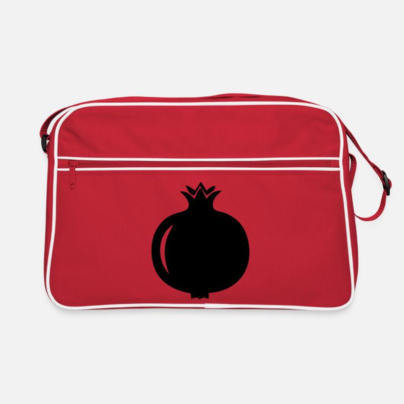 Pomegranate Silhouette – Exotic Fruit Design Retro Bag