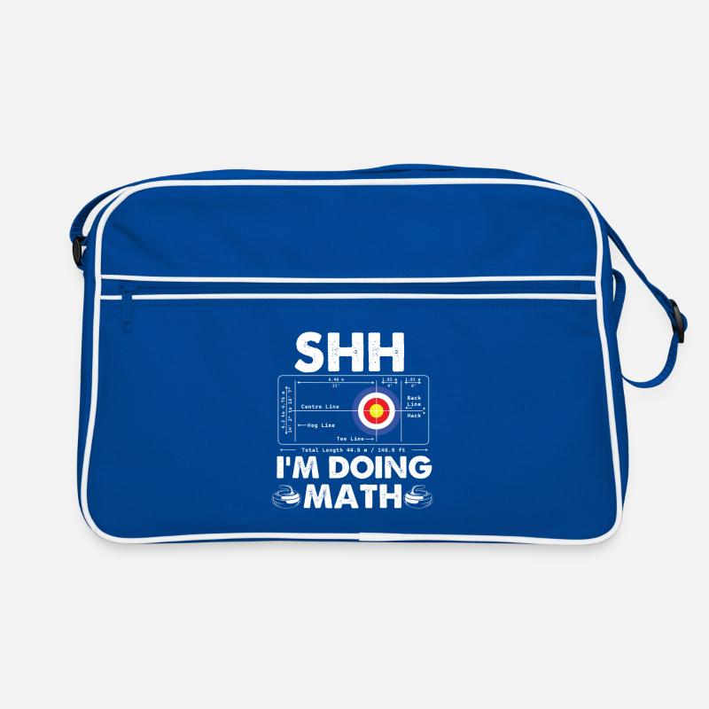 Chut, je fais des maths, du curling, de l’humour de curleur. Sac Retro
