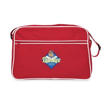 Dundee UK City Scotland Retro Flag Vintage - Retro Bag - red/white - Front
