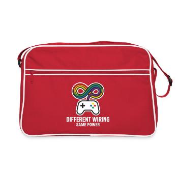 Câblage différent, même puissance Motiv de jeu - Sac Retro - rouge/blanc - Devant
