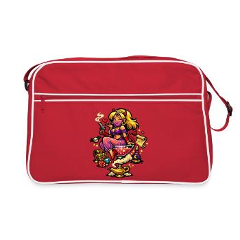 Harem-Party-Frau - Retro Tasche - Rot/Weiß - Vorne