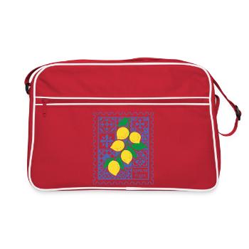Italy Lemons Italia Amalfi Coast Summer - Retro Bag - red/white - Front