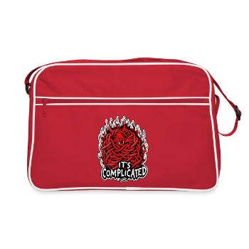 Tangled Fire Demon: It's Complicated - Retro Bag - red/white - Front