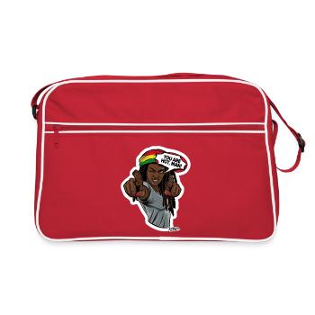 Ambiance Hot Man : Confiance Rasta - Sac Retro - rouge/blanc - Devant