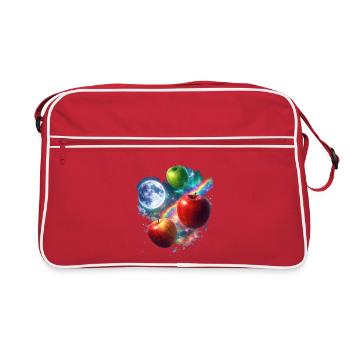 Cosmic Apple Worlds - Retro Bag - red/white - Front
