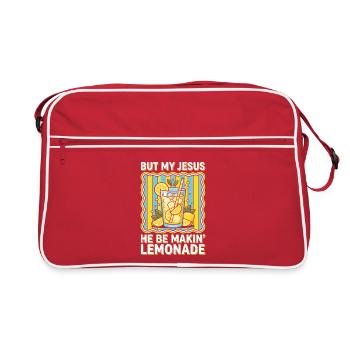 Jesus macht Limonade – Bunter Shaker - Retro Tasche - Rot/Weiß - Vorne